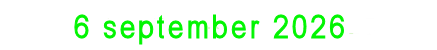 zondag 6 september 2026!